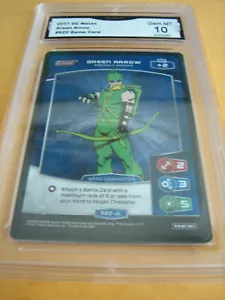 GREEN ARROW EMERALD ARCHER 2017 DC METAX FOIL GAME CARD # S22 GRADED 10 - Picture 1 of 2