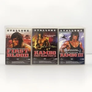 Rambo Trilogy: First Blood / First Blood Part 2 / Rambo 3 DVD Movie Region 2 4 - Picture 1 of 7