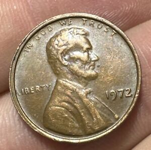 1972 Lincoln Cent Die No Mint Mark Rare Good Condition Deep Top Stamp