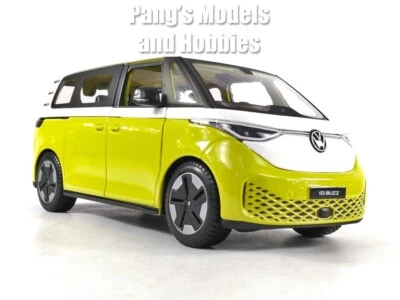 2023 Volkswagen VW ID. Buzz Bus Van 1/24 Scale Diecast Model - GREEN - YELLOW - Image 1 of 4