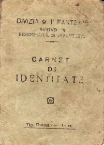 Rumänien, 1934, militärischer Personalausweis / Armeeheft - 36. Infanterieregiment - Bild 1 von 3