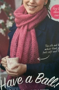 Ladies Light & Delicate Scarf Lace Weight KNITTING PATTERN - 41x190cm - Picture 1 of 2