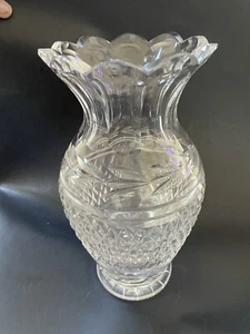 "Vaso vintage cristallo Waterford glandora fiore bordo smerlato 9" - Foto 1 di 7
