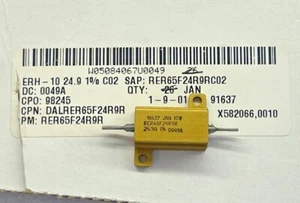RER65F24R9RC02, VISHAY, RES CHAS MNT 24.9 OHM 1% 10W - Picture 1 of 1