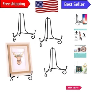 Premium Metal Picture Frame Holder Stands - Versatile Easel Display Set of 4 - Picture 1 of 9