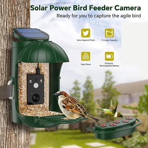 850 mAh 1,3 MP Vogelfutterspender mit Kamera | Vogelhaus Kamera mit Solar - Bild 1 von 16