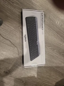 Logitech K585 Multi-Device Slim Wireless Keyboard, Built-in Cradle - Graphite - Picture 1 of 4