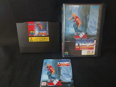 Véritable Combat Fatal Fury 2 RB2 The Newcommers snk Neo geo aes W/ Manuel, - Photo 1/4