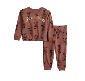 2pc DISNEY Jumping Beans MINNIE MOUSE Sweatshirt & Pants Outfit Size 10 - Picture 1 of 6