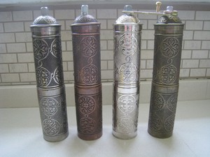 Vintage Zamak Turkish Coffee Bean Grinder Mill Large Straight Manual 8.7inch