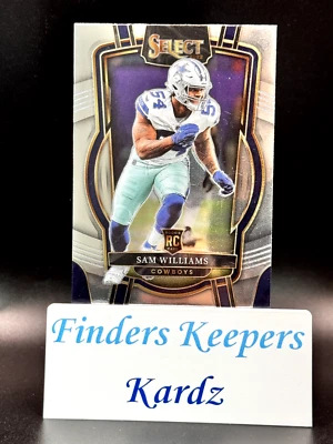 2022 Select Football Club Level RC Base SAM WILLIAMS ROOKIE #276~COWBOYS - Image 1 of 2