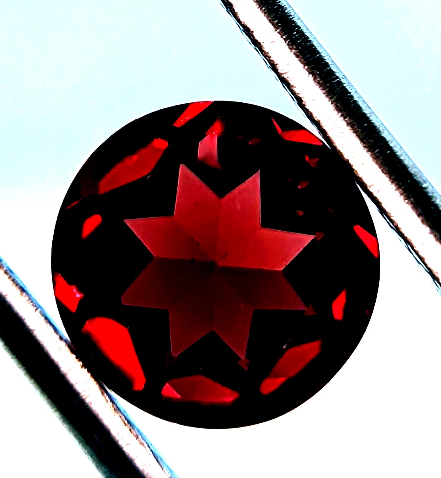 6.5mm Natural Deep Red Garnet Round AAA+ Loose Gem Madagascar - Image 1 of 1