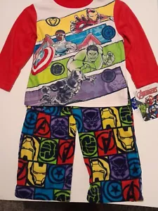 Nwt Boys Super Hero Youth Sleep Snug Pajama Set Long Sleeve Top & Pants Size 4 - Picture 1 of 9
