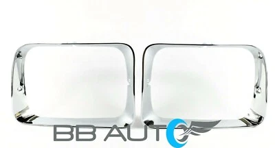 CHROME HEADLIGHT BEZELS TRIM SET FOR 1992-1993 DODGE D150 D250 D350 RAMCHARGER - Image 1 of 4