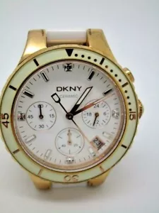 DKNY CHAMBERS NY8504 CERAMIC CHRONOGRAPH LADIES' WATCH (86C) - Picture 1 of 6