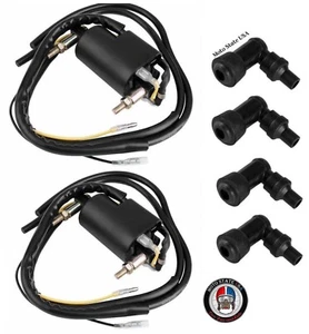 2x Ignition Coil Spark Plug Boot Caps Kawasaki LTD KZ550 ZN700A KZ750 CSR,KZ650 - Picture 1 of 5