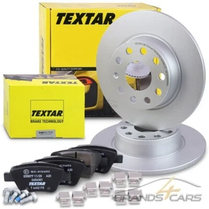 TEXTAR BREMSSCHEIBEN +BELÄGE HINTEN FÜR AUDI A3 8P SEAT SKODA SUPERB 2 VW GOLF 6 - Bild 1 von 12