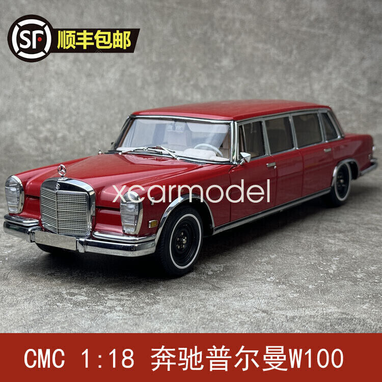 CMC 1/18 Benz 600 Pullman W100 Diecast MODEL Car Red Extended version Collection