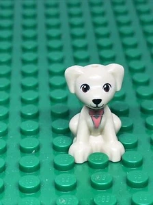 Lego New Tan Dog Friends Puppy Sitting Brown Eyes Silver Heart Part Minifigure - Picture 1 of 3