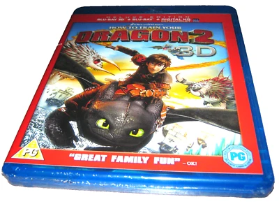 How To Train Your Dragon 2 - Deluxe Edition - 3D Blu-Ray - New Sealed - Region B - Image 1 of 2