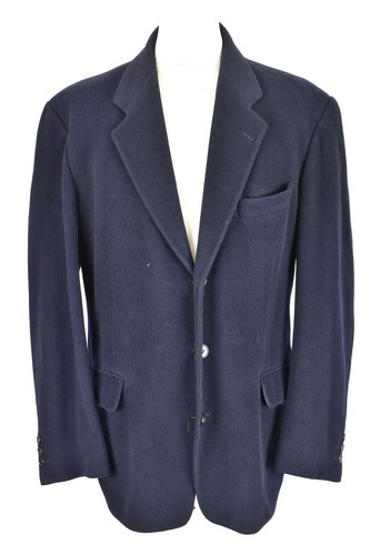 Blazer blu KENZO taglia 4 uomo giacca lana cashmere bottoni poliestere