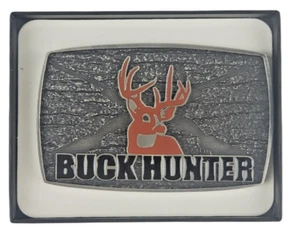 Hebilla de cinturón de peltre occidental Buck Hunter Speccast nueva con licencia - Imagen 1 de 1