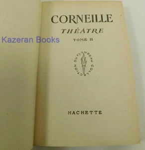 Vintage French Text 2 Volume Book Set Cornielle Theatre - Plays 1949 - Foto 1 di 14