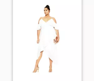 City Chic Elegant Maxi Dress In Ivory SZ 20 NWT - Picture 1 of 12