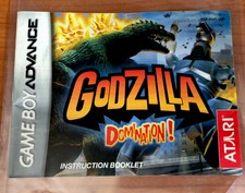 RARE! Godzilla Domination Nintendo Game Boy Advance Booklet MANUAL VGC Track🇦🇺