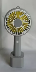 Portable USB Rechargeable Standing, hand held Dual Cooling Mini Fan light NEW !! - Picture 1 of 5