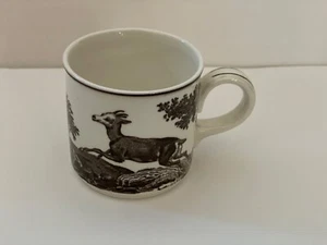 Set Of 5 Villeroy & Boch “Anjou” Flat Cup vintage hunting scene made in Germany - Picture 1 of 3