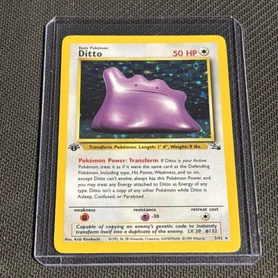 Ditto 3/62 Fossil Holo First Edition - Image 1 of 2