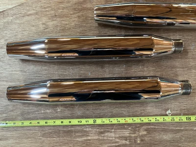 05 Harley Davidson Softail FXS OEM cromo silenciadores deslizables # 65358-05 65357-05 Foto 1 de 4