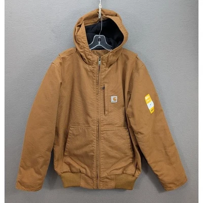 Chaqueta de Trabajo Carhartt Suelta Calce Con Capucha Marrón Talla M Marrón Lona 0J3371-M Nueva con Etiquetas Foto 1 de 4