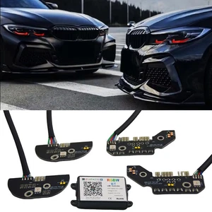 For 2020-2022 BMW G20 RGB LED DRL Boards Headlight Halo Ring APP BT Remote 4pcs - Picture 1 of 5