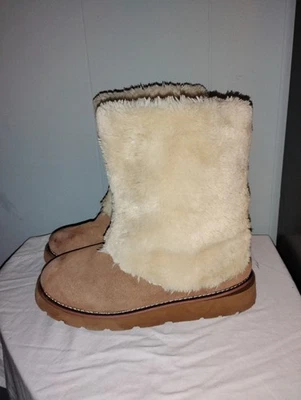 BOTAS MUJER UGG MAYLIN GAMUZA CASTAÑO PIEL DE OVEJA TALLA 6 Foto 1 de 4