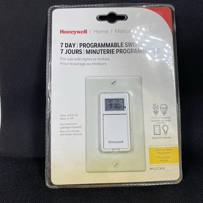Honeywell Home 120 voltios 7 días programable motor interior e interruptor de luz temporizador Foto 1 de 2