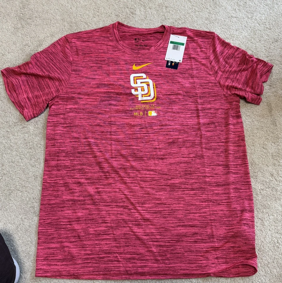 Nike San Diego Padres City Connect Velocity Shirt, Men’s Size XL NWT Pink, NEW - Image 1 of 1