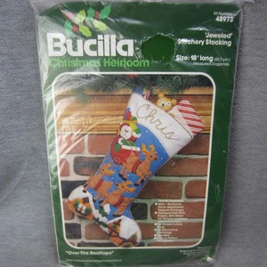 Vintage Bucilla WEIHNACHTEN ERBSTÜCK STRUMPF Filz Set 48973 Schmuckstickerei - Bild 1 von 8