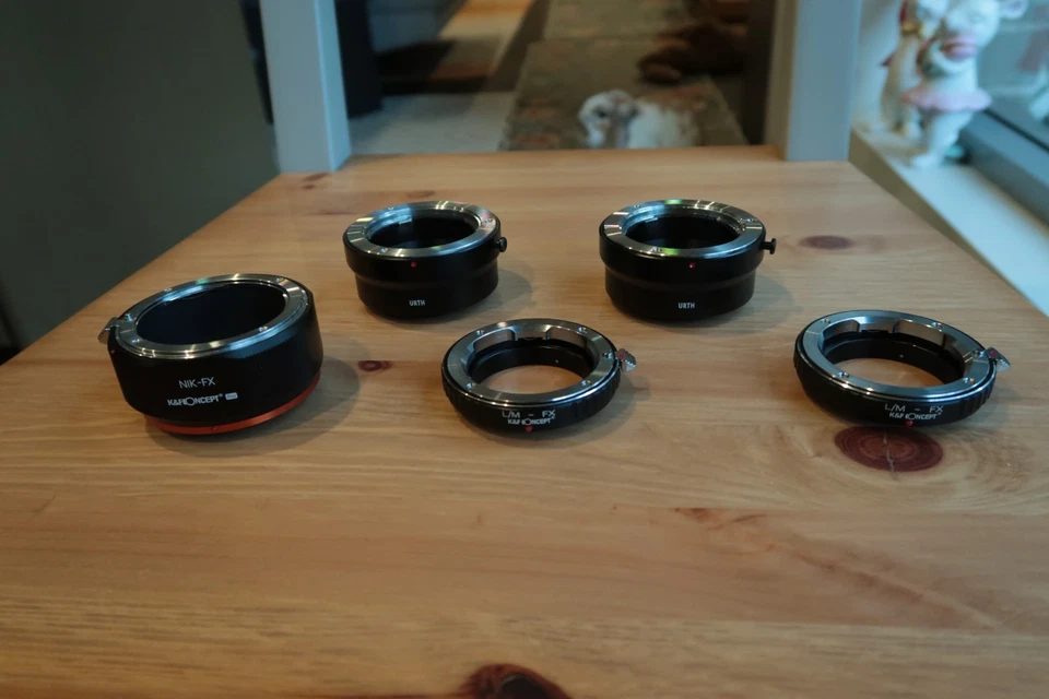 Nikon F, Minolta MD, and Leica M adaptors for Fujifilm XF mount - Image 1 of 4