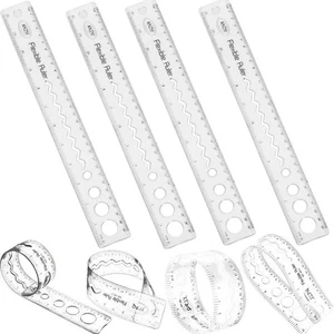 Reglas transparentes irrompibles de 30 cm/12 pulgadas resistente a roturas flexible flexible - Imagen 1 de 1