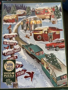 Cobble Hill 1000 Teile Puzzle 1999 Diane Dempsey Retro 1950er CHRISTMAS CAMPER - Bild 1 von 11