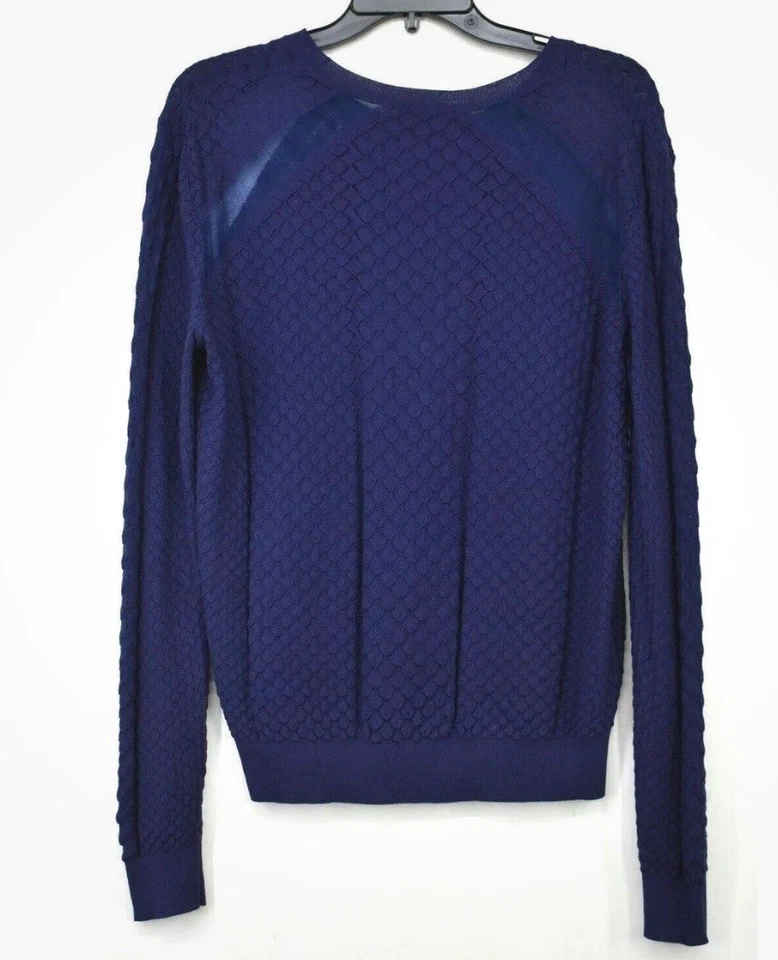 Suéter tejido informal manga larga cuello redondo azul The Kooples para mujer - talla pequeña Foto 1 de 4