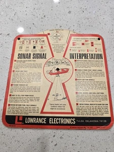 LOWRANCE Fishing Calculator Fresh Water PAPER BOARD ROTATING VTG Made In 🇺🇸 - Picture 1 of 3