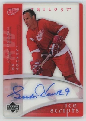 2007-08 UPPER DECK TRILOGY Gordie Howe ICE SCRIPTS AUTO AUTOGRAPH - Image 1 of 2