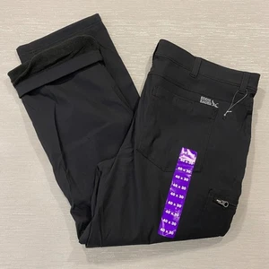 Eddie Bauer Tech Pants Mens 40 x 30 Black Fleece Lined Water Repellent Insulated - Bild 1 von 11