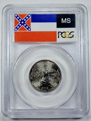 2002-P 25C PCGS MS68 - Clad Mississippi Quarter - Image 1 of 4