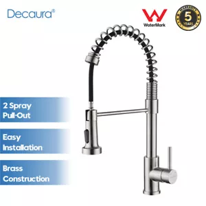 Kitchen Tap Brushed Nickel with pull out Spray 2-Mode Sink Faucet 360° swivel - Picture 1 of 6