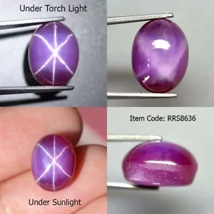 11,30 Kt 12,8x10 mm roter Rubinstern Saphir 6 Strahlen Laborkorund RRS8636 - Bild 1 von 6