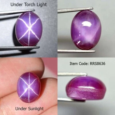 11.30 Ct 12.8x10 MM Red Ruby Star Sapphire 6 Rays Lab Corundum RRS8636 - Image 1 of 4